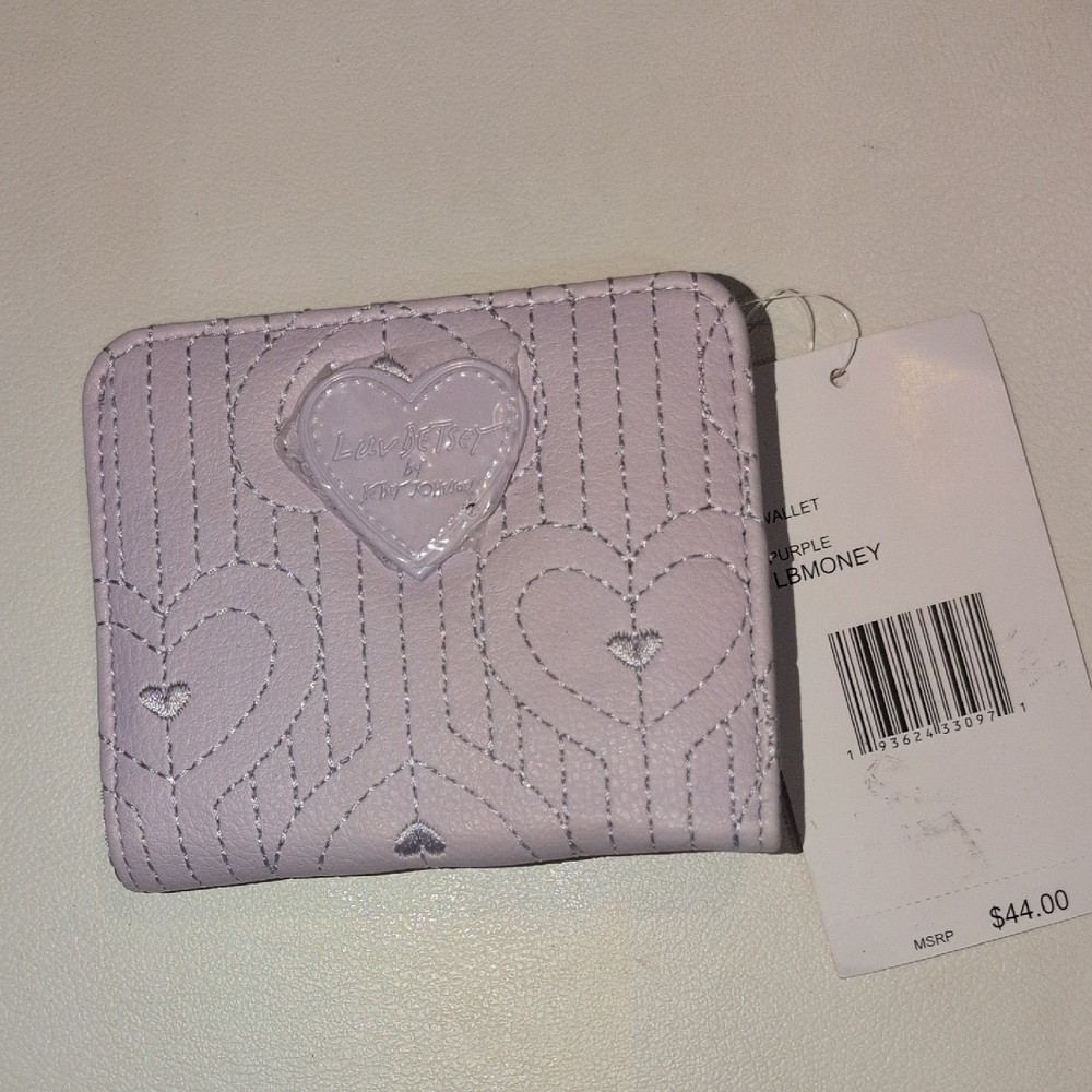 Betsey Johnson Lavender Small Heart Wallet